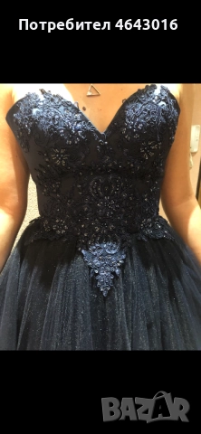 Тъмно синя бална рокля, снимка 2 - Рокли - 52444089