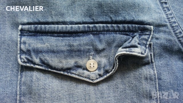 H & M BOYFREND Shirt Размер M мъжка дънкова риза 20-56, снимка 6 - Ризи - 42593503