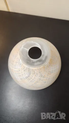 Абажур полилей лампа стъкло бежов, снимка 5 - Полилеи - 49271758