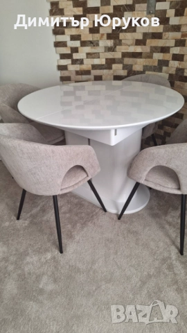 Маса и 4 стола, снимка 2 - Маси - 52655149