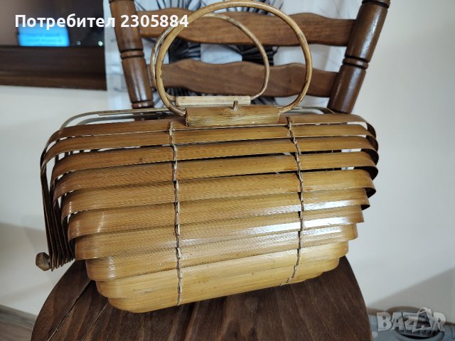 Стара бамбукова чанта , снимка 2 - Други ценни предмети - 44197288