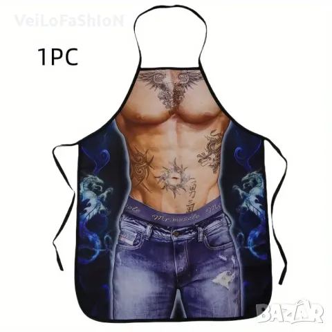 Нова забавна готварска престилка Тату, снимка 2 - Подаръци за мъже - 47888102