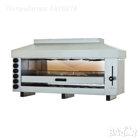 Професионален газов саламандър с 6 зони на нагряване