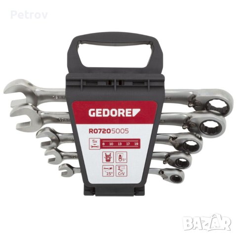 GEDORE - Made in Germany - ЧИСТО НОВ Комплект Тресчотъчни Ключове  8 -19 mm / ПРОФЕСИОНАЛНИ /GERMANY, снимка 3 - Клещи - 41985511