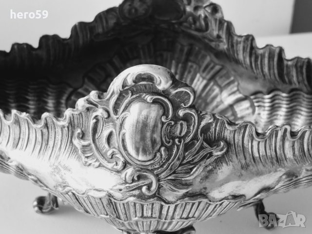 WMF-посребрена боnбониера(гондола) 1890 год./сребро сребърна/, снимка 4 - Антикварни и старинни предмети - 40939129