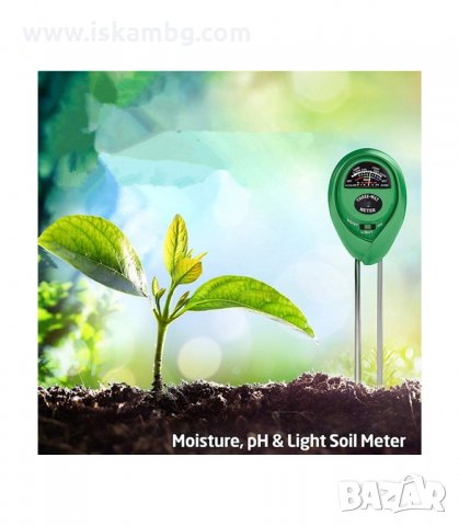 3-В-1 ТЕСТЕР ЗА РН НА ПОЧВАТА, ВЛАЖНОСТ И СВЕТЛИНА - код 3112, снимка 7 - Други - 33893220