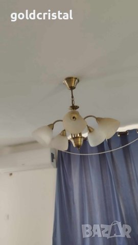 Ретро осветително тяло полилей абажур  полюлей 2 броя , снимка 2 - Антикварни и старинни предмети - 42358256
