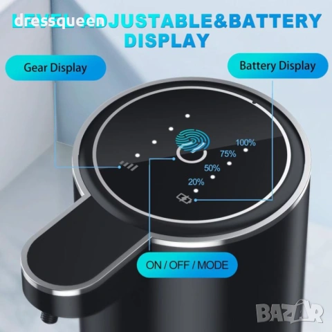 4607 Черен автоматичен диспенсър за течен сапун със сензор и USB зареждане, снимка 4 - Други стоки за дома - 53638718