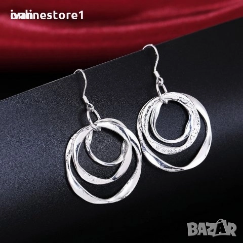 намаление Сребърни Обеци Маршмелоу, снимка 2 - Обеци - 51895346