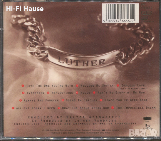 Luther Vandross-Songs, снимка 2 - CD дискове - 36313183