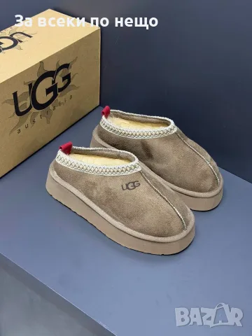 UGG Модни Дамски Зимни Чехли На Платформа С Пухкава Подплата И Стилен Кант - 4 Цвята Код SEM-754, снимка 3 - Чехли - 56115021