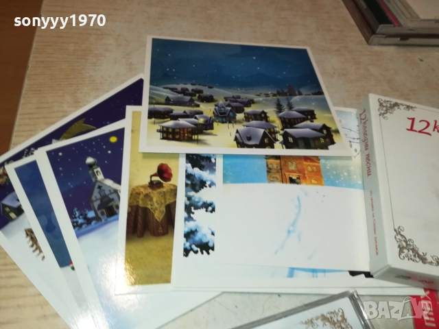 12 КОЛЕДНИ ПЕСНИ-ЦД+КАРТИЧКИ В КУТИЯ 2609250323, снимка 3 - CD дискове - 51841775