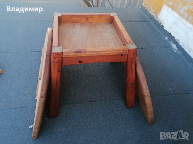 Дървена маса със столове, снимка 3 - Маси - 39770632