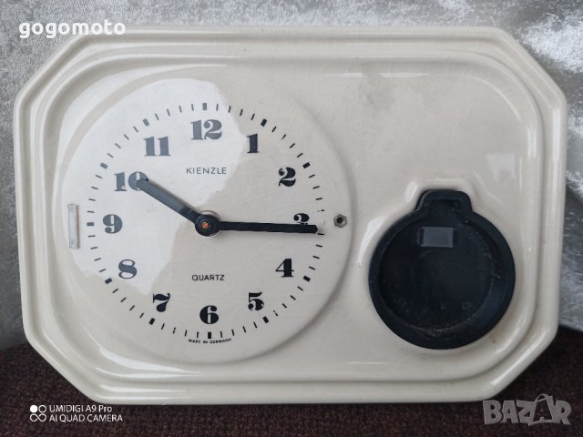 ПОРЦЕЛАНОВ, Стар, арт, винтидж, ретро, старинен порцеланов часовник KIENZLE, made in Germany, снимка 2 - Стенни часовници - 40699511