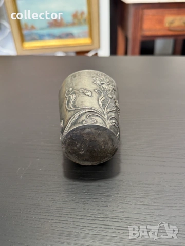 Стара калаена чаша - Арт Нуво XIX -  XX век. №7938, снимка 7 - Антикварни и старинни предмети - 53796828