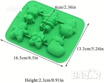 Елен Дядо Коледа Снежен човек Джинджифилово човече Коледни малки силиконов молд форма гипс шоколад , снимка 3 - Форми - 52894608