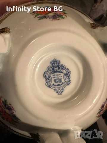 ✨ "ROSELLE OCC & Co STAFFORD SHIRE" – Грандиозен порцеланов шедьовър ✨, снимка 10 - Антикварни и старинни предмети - 53468448