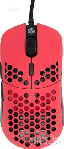 Гейминг мишка Gwolves Hati HTM Лека кабелна мишка за игри с пчелна пита, ~56 g, 3389 сензор, 16 000 