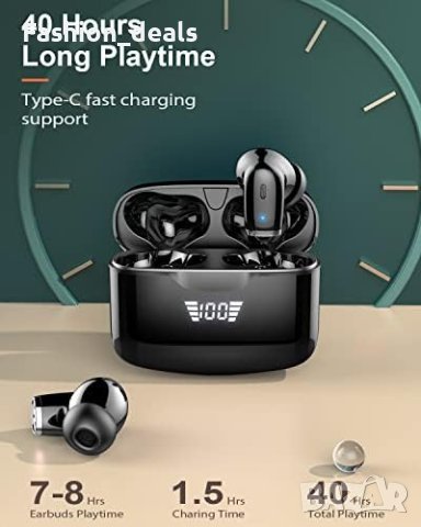 Нови Безжични слушалки Спортни с кутия за зареждане Earbuds за музика, снимка 3 - Bluetooth слушалки - 41558167