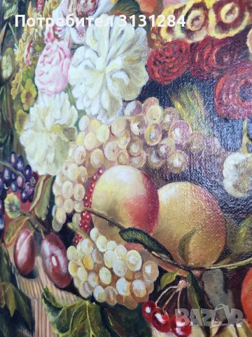 Антикварна  стара Картина   маслени бои  платно  подпис на автора, снимка 9 - Антикварни и старинни предмети - 42473432