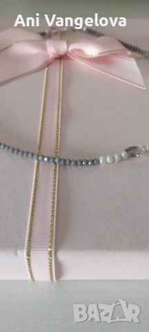 Колие-чокър с естествени перли, снимка 3 - Колиета, медальони, синджири - 50962073