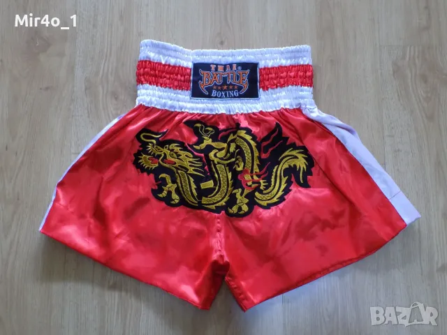 Къси панталони thai battle boxing mma шорти гащета бокс муай тай лъскави оригинални мъжки XL