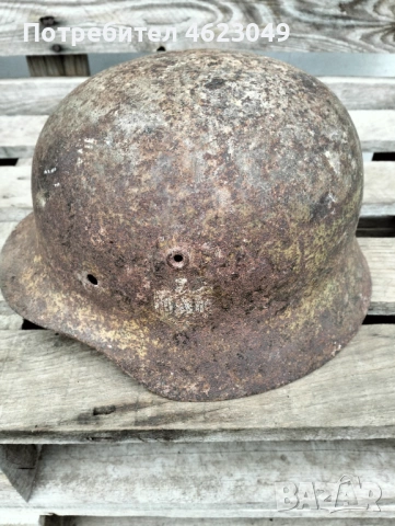 Немска каска М35 от втората световна война, снимка 6 - Антикварни и старинни предмети - 53269305