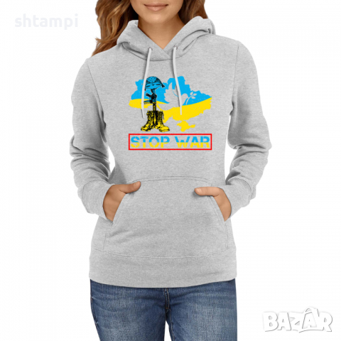 Суитшърт Дамски Суитчър/ Stop War 3,подкрепям Укркайна
