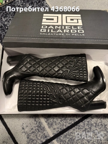 Дамски ботуши 35 номер от естествена кожа черни, снимка 2 - Дамски ботуши - 53373995