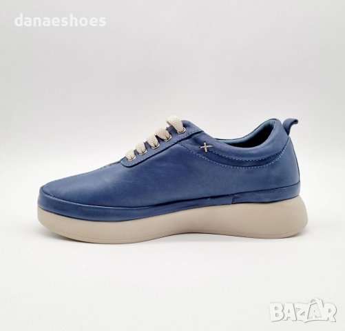 Дамски спортни обувки от естествена кожа в синьо , снимка 3 - Дамски ежедневни обувки - 40461285