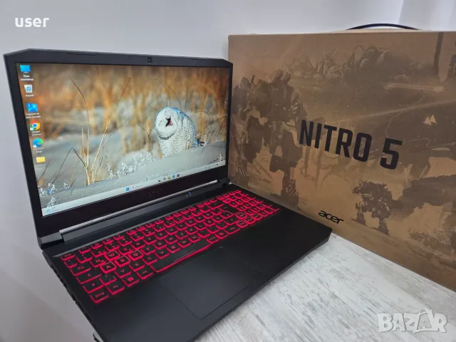 16GB RAM GTX 1650 Core i5-11400H 15.6" FULL HD 144Hz геймърски лаптоп Acer Nitro AN515-57-57R3