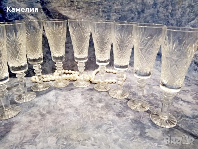 Кристални чаши , снимка 3 - Чаши - 41541796