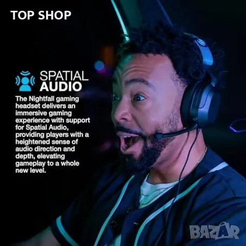 Нови Слушалки JLab Nightfall Gaming Headset 3.5mm с микрофон за PC/Xbox/PS5/PS4, снимка 6 - Слушалки и портативни колонки - 49444812