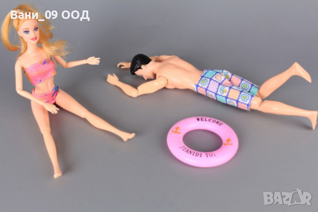 Барби и Кен на плаж, снимка 3 - Кукли - 36346984