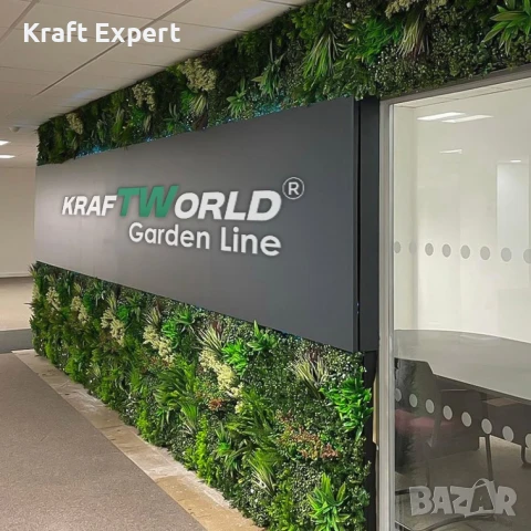 Декоративен Панел 1м² от Изкуствена Зеленина с Цветни Акценти – kw2734, снимка 2 - Декорация за дома - 51206247