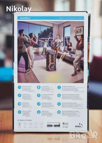 Anker SoundCore Rave 3S безжична тонколона/200W/Karaoke AI/IXP4/12 часа/Черен цвят, снимка 2 - Bluetooth слушалки - 52466716