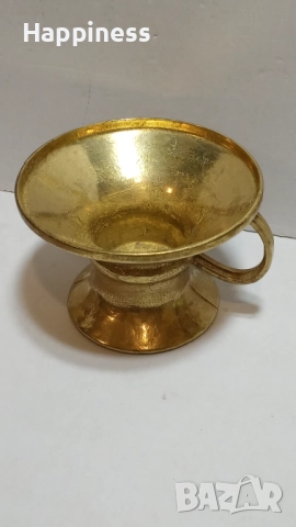 Свещник от месинг с тегло около 450 гр, снимка 6 - Антикварни и старинни предмети - 52264970