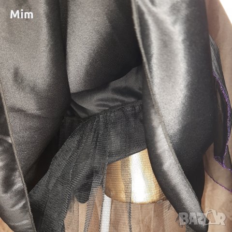  Party 44-46 Черна рокля с кожен змийски принт , снимка 3 - Рокли - 35848568