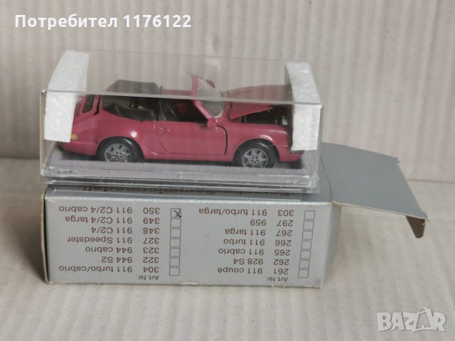1/43 NZG Porsche 911 Turbo / Targa / Cabriolet / Roadster /Made In Germany/ Порше Модели Нови В Кути, снимка 14 - Коли, камиони, мотори, писти - 35997690