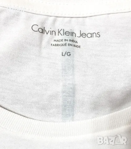Нова оригинална фланелка CALVIN KLEIN - 100% памук, L, снимка 3 - Тениски - 49733085