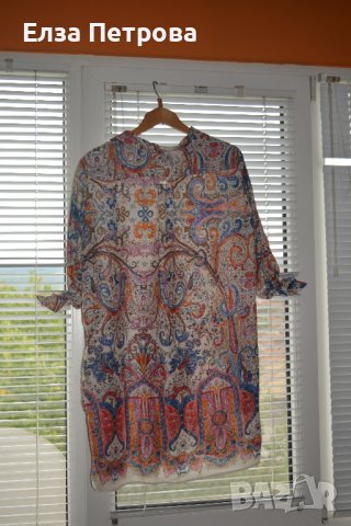 Дълга лятна риза/туника с ярки цветове, снимка 3 - Ризи - 41906250