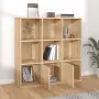 vidaXL Шкаф библиотека, дъб сонома, 98x30x98 см, инженерно дърво, снимка 3