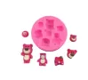 Ягодово мече Strawberry Bear силиконов молд форма фондан декор шоколад, снимка 4