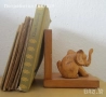 слонове разни: дървен слон 2 броя фигура дърво подпирачка за книги букенд bookend, бог Ганеша пано, снимка 9