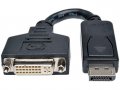 DisplayPort(DP) към DVI (ДВИ) преход адаптер за видео карта монитор, снимка 1 - Кабели и адаптери - 39375700
