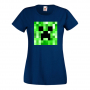 Дамска тениска Creeper Face 2 майнкрафт Minecraft,Игра,Забавление,подарък,Изненада,Рожден Ден., снимка 8