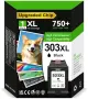 Нова ECOINKO 303XL Черна касета за HP Envy Inspire Photo Tango X 750+ страници печат принтер мастило, снимка 1