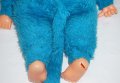 Колекционерска много рядка ГОЛЯМА плюшена играчка синя маймуна Мончичи 60см, снимка 5