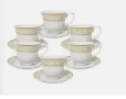 Порцеланов комплект за чай от 12 части, чаша и чинийки, снимка 5