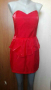 Официална червена рокля с пеплум💕👗 L р-р💕👗 ПРОМОЦИЯ 8лв.❤  код 047